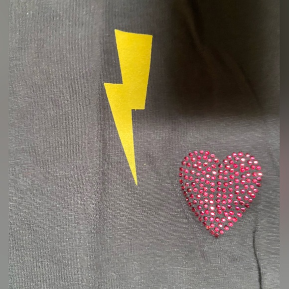 New Lauren Moshi Rainbow Lightning Heart L/S Tee - Picture 7 of 12